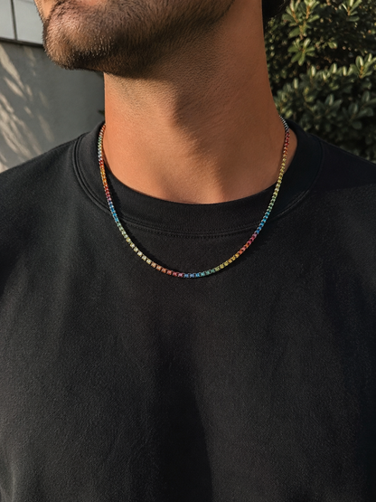 Rainbow Tennis Necklace