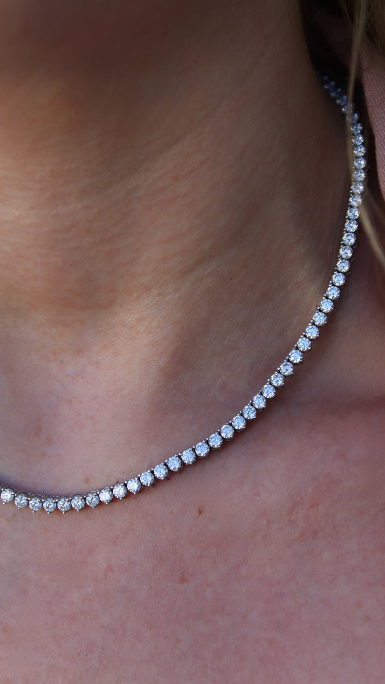 3-Prong Tennis Necklace