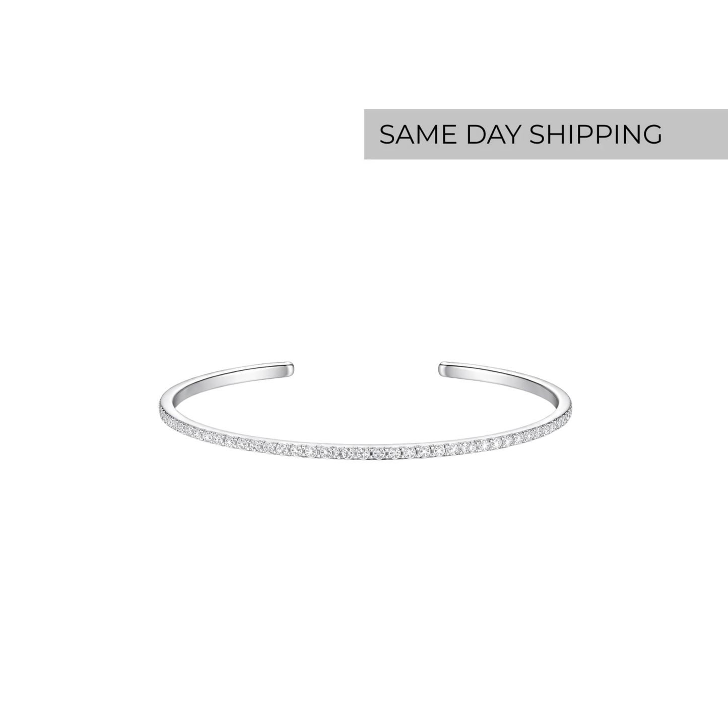 Adjustable tennis bangle bracelet
