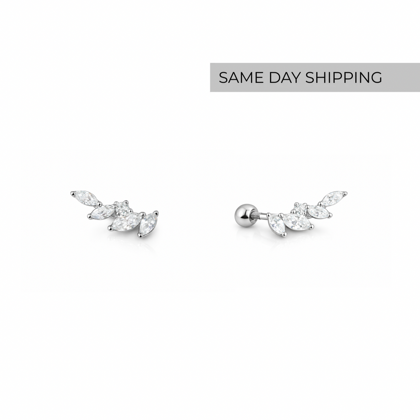 Marquise Spark Little climber earrings