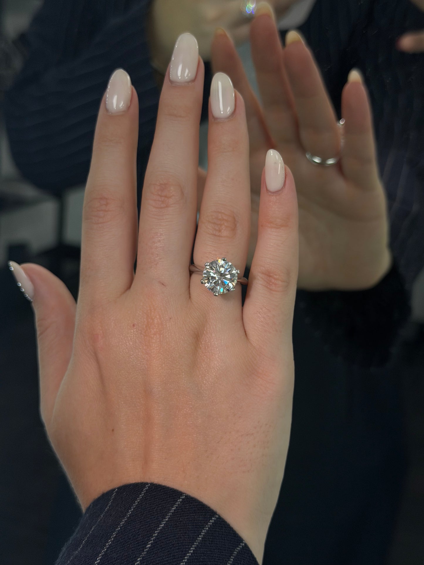 5 CT Round Cut Six-Prong Solitaire Engagement Ring