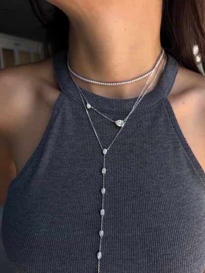 4cttw Dual Pear Necklace