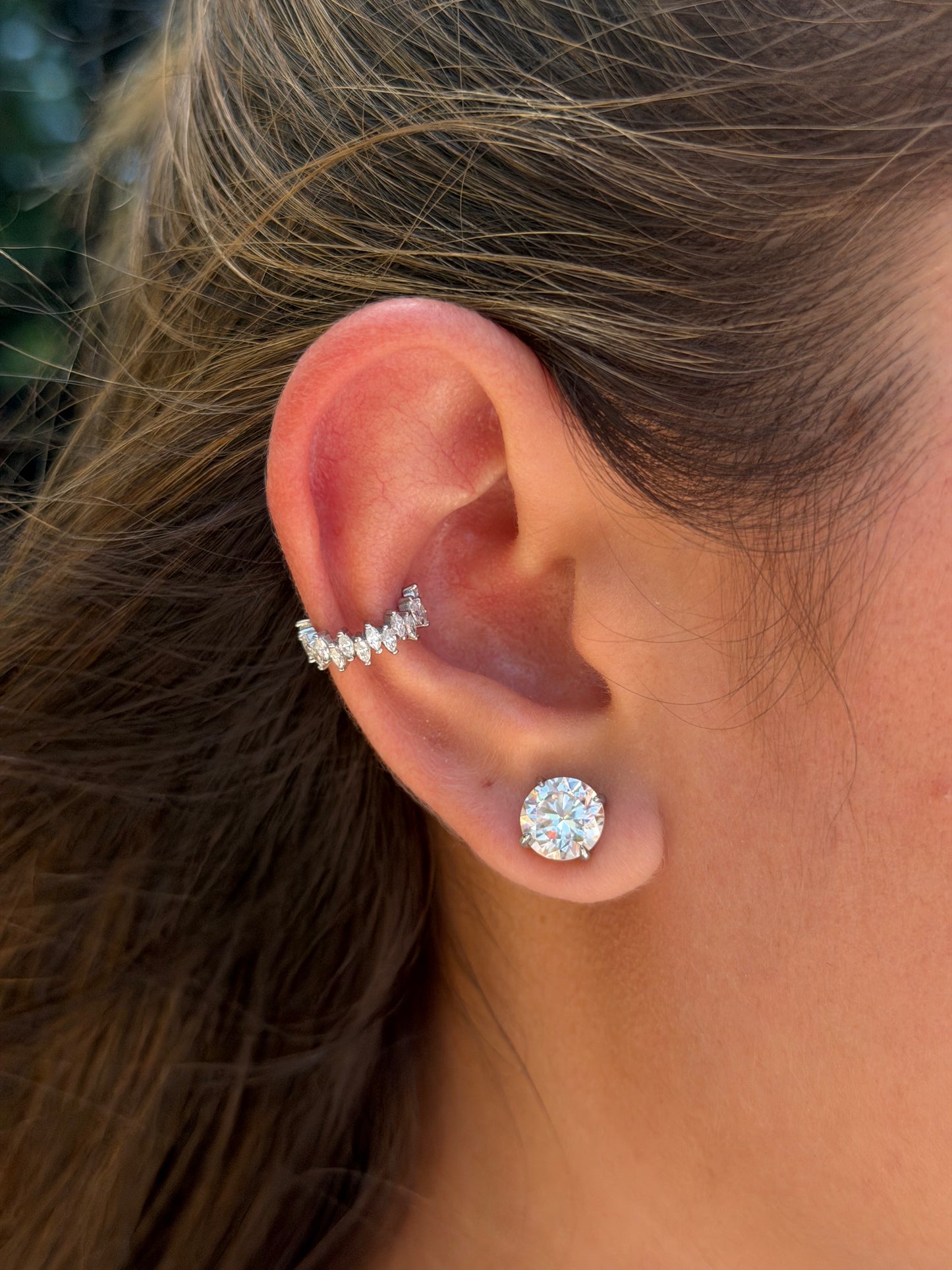 marquise ear cuff earrings