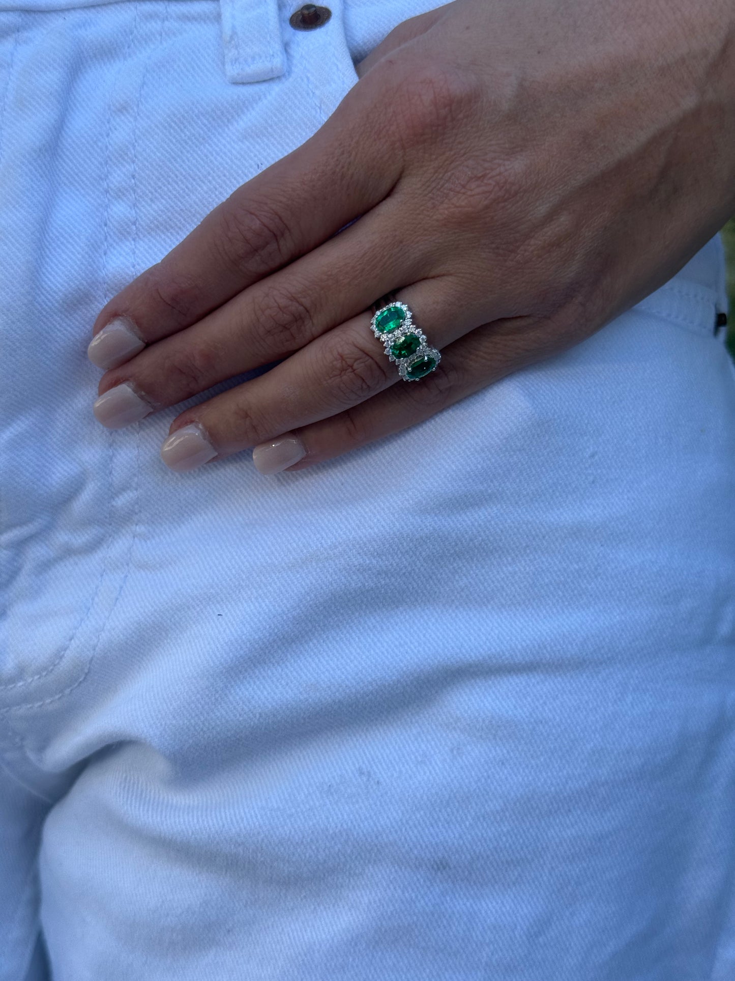 Tri-Color Gemstone Ring