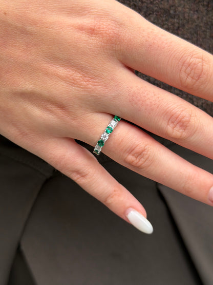 Emerald Eternity Band Ring