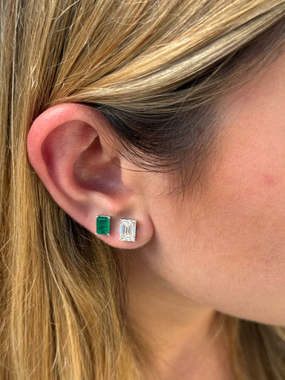 Emerald Petite Stud Earrings