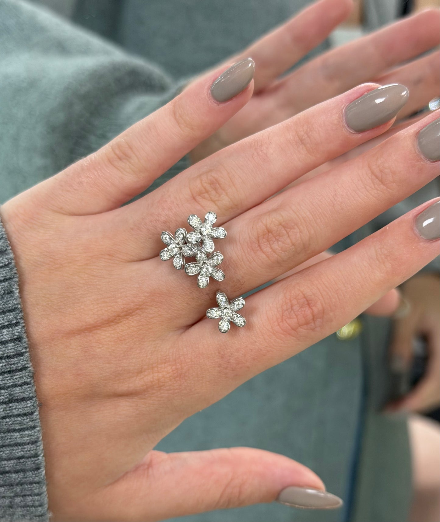 Flower Adjustable Ring