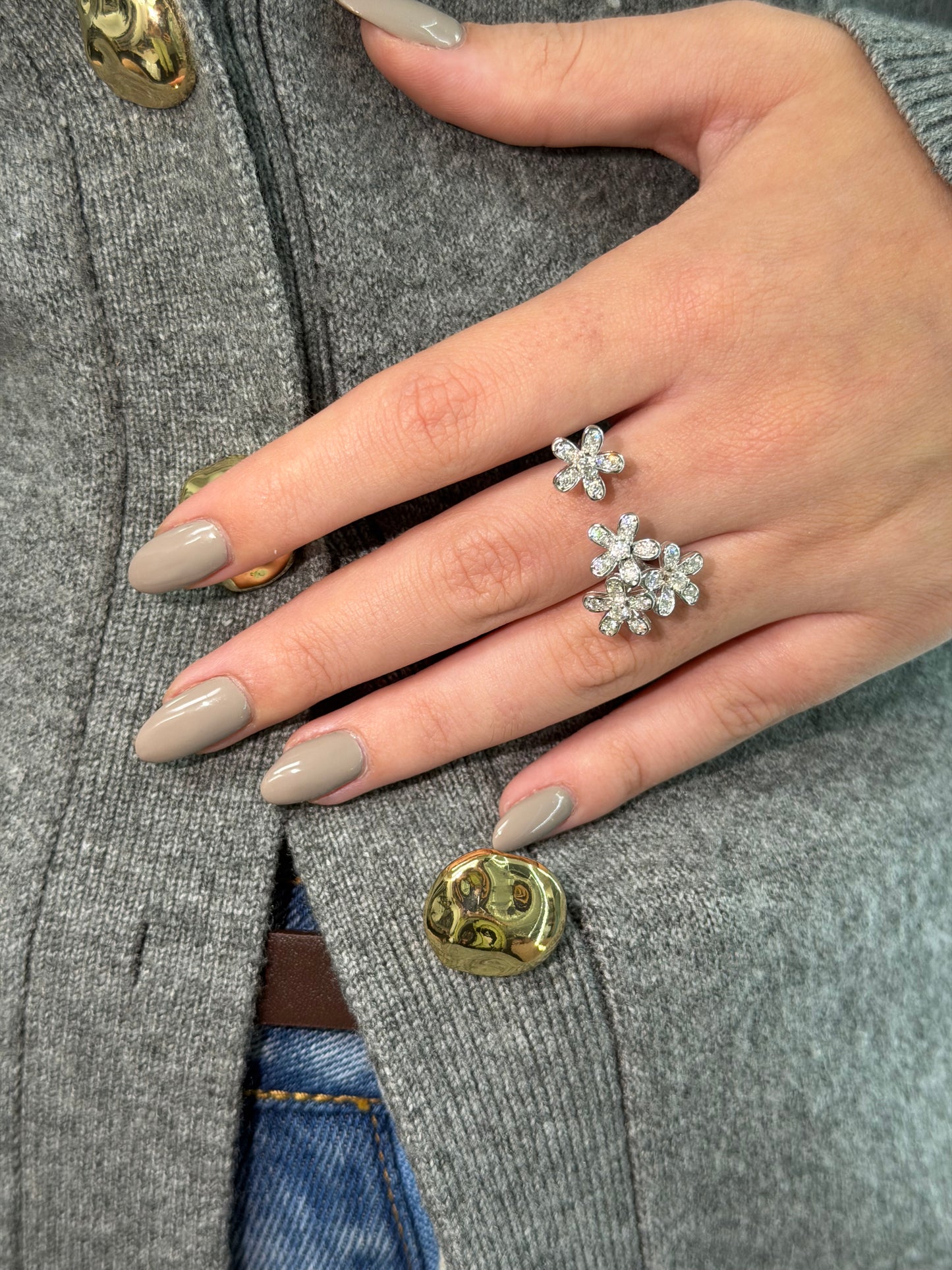 Flower Adjustable Ring