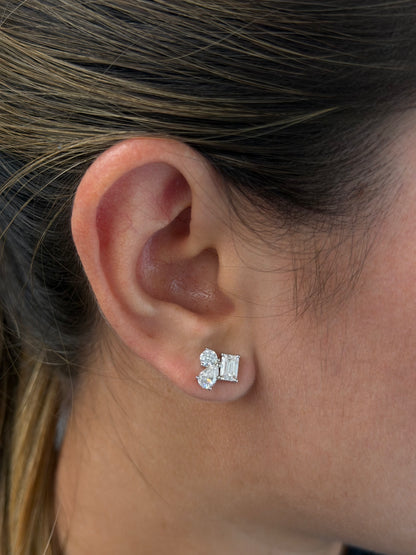 Trinity Cut Stud Earrings