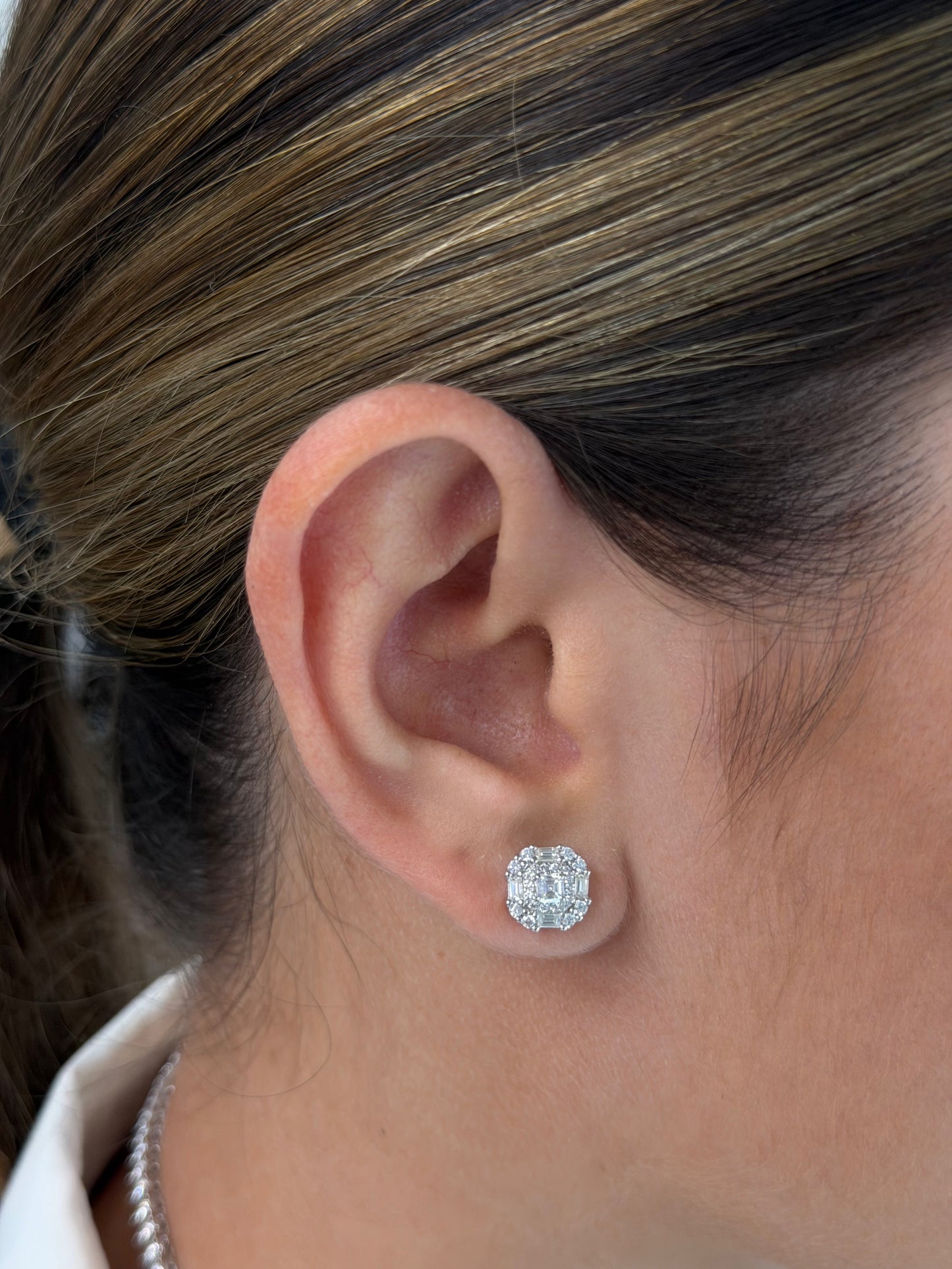 Marquise Cluster Stud Earrings