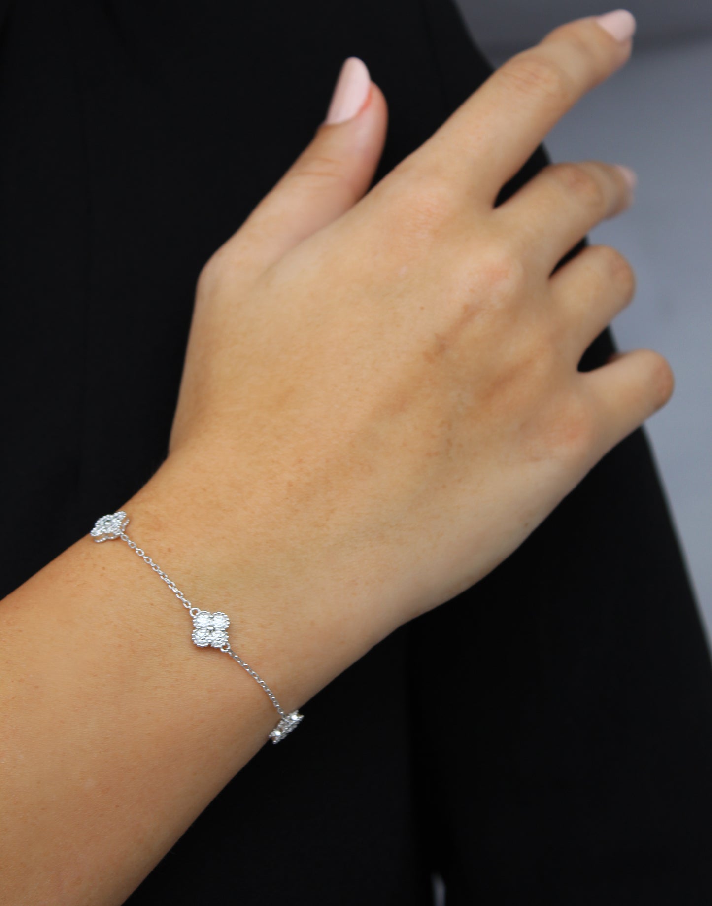 Moissanite Clover Bracelet