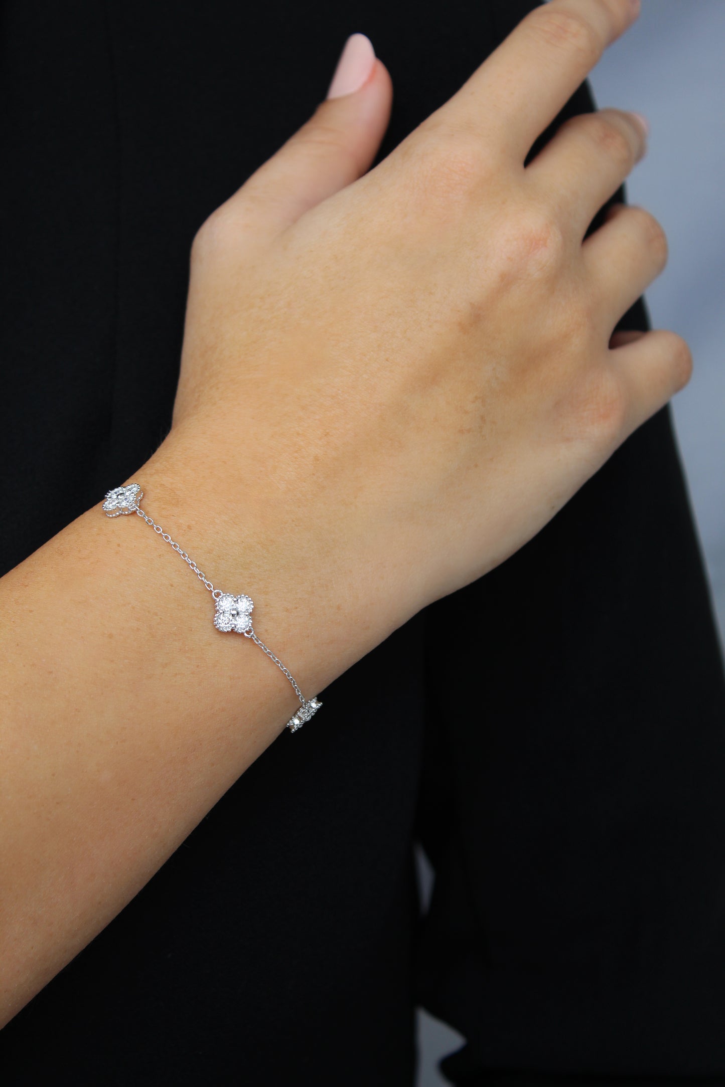 Moissanite Clover Bracelet