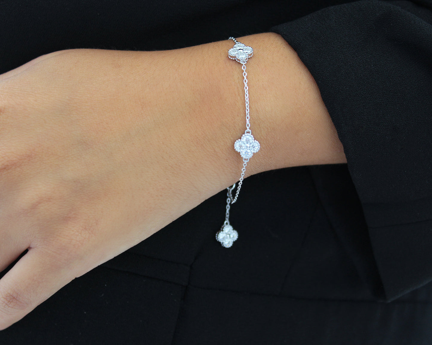 Moissanite Clover Bracelet