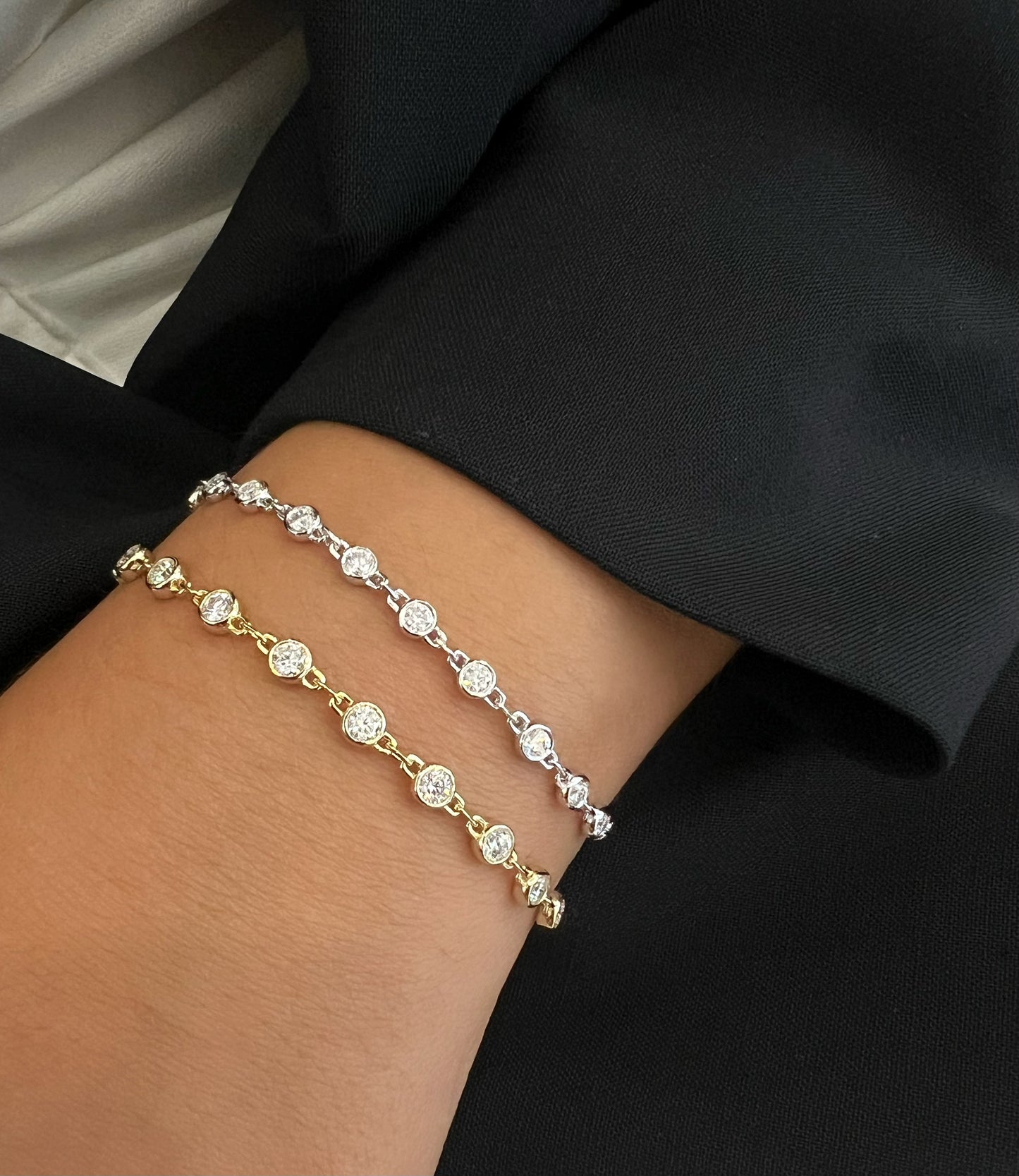 Moissanite Bezel Bracelet