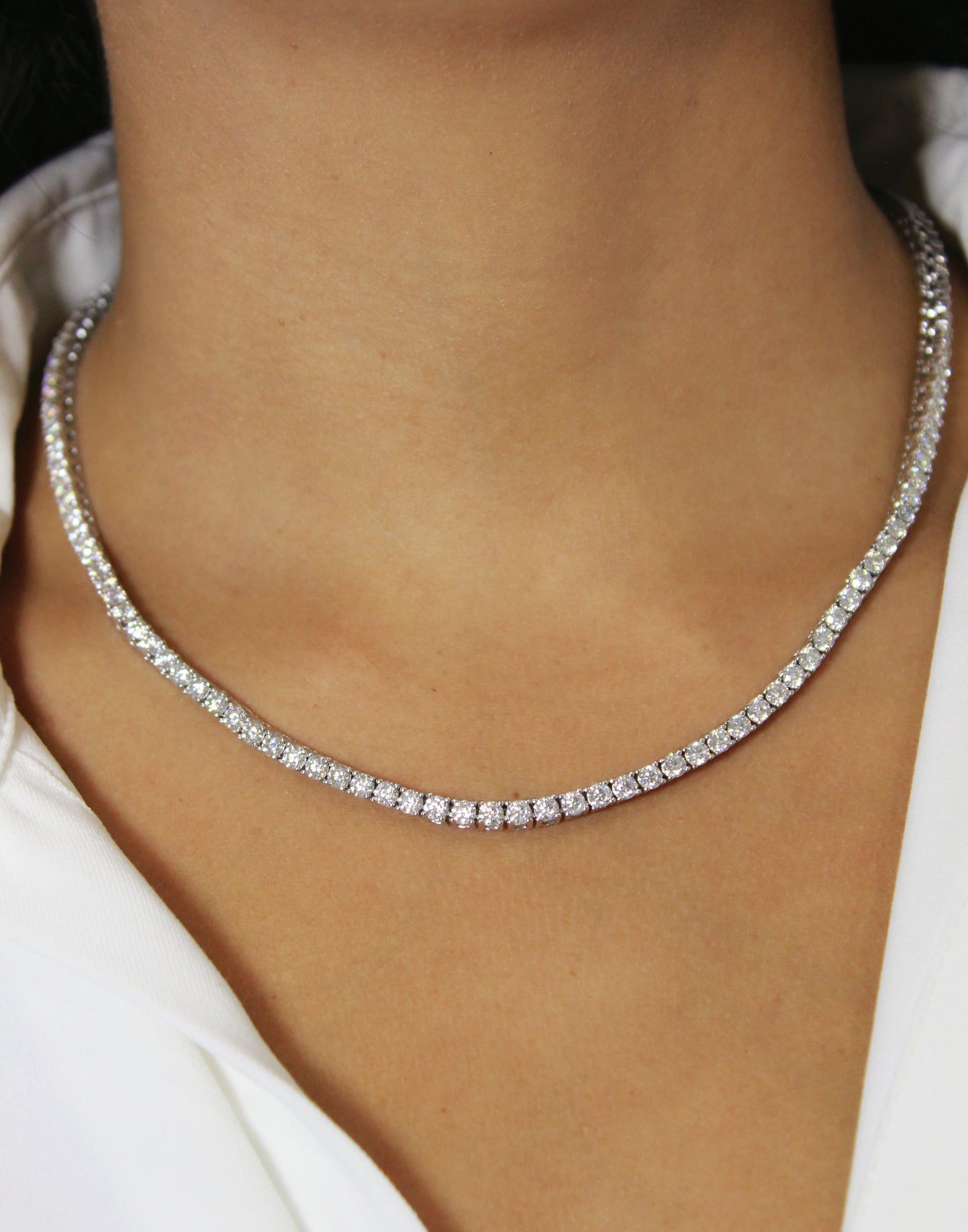 Moissanite Tennis Necklace