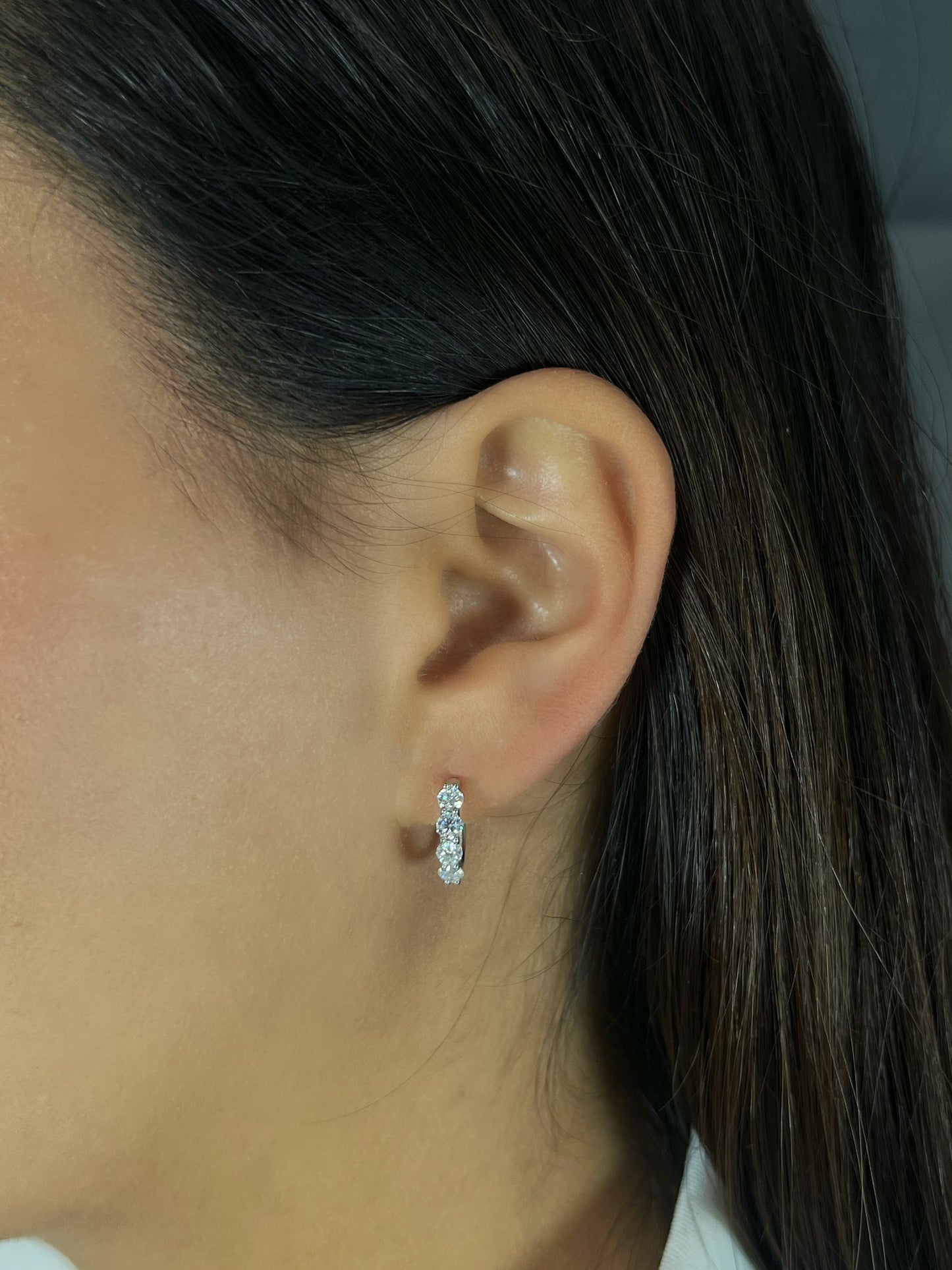 Moissanite Hoop Earrings