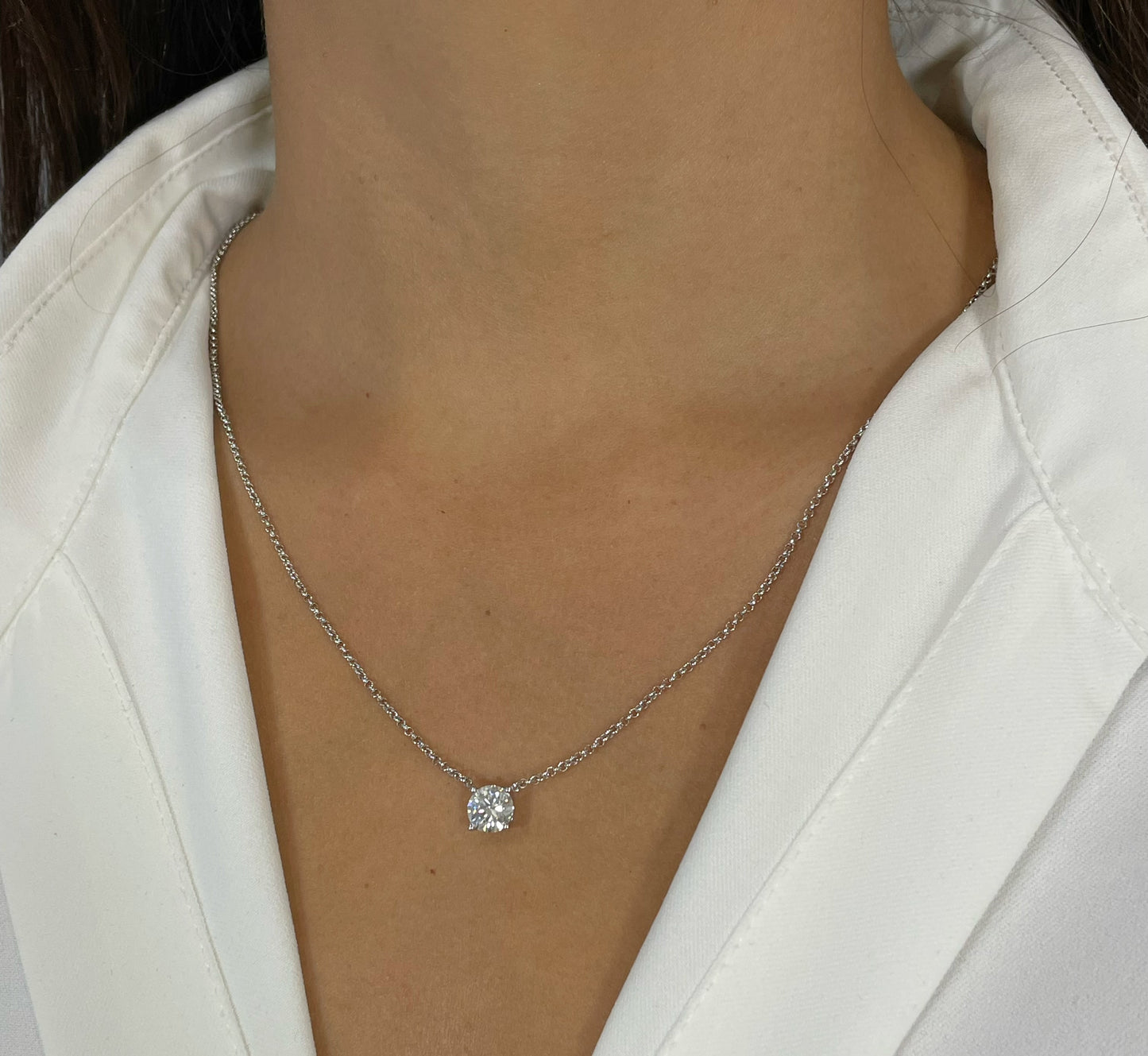 Moissanite Solitaire Necklace