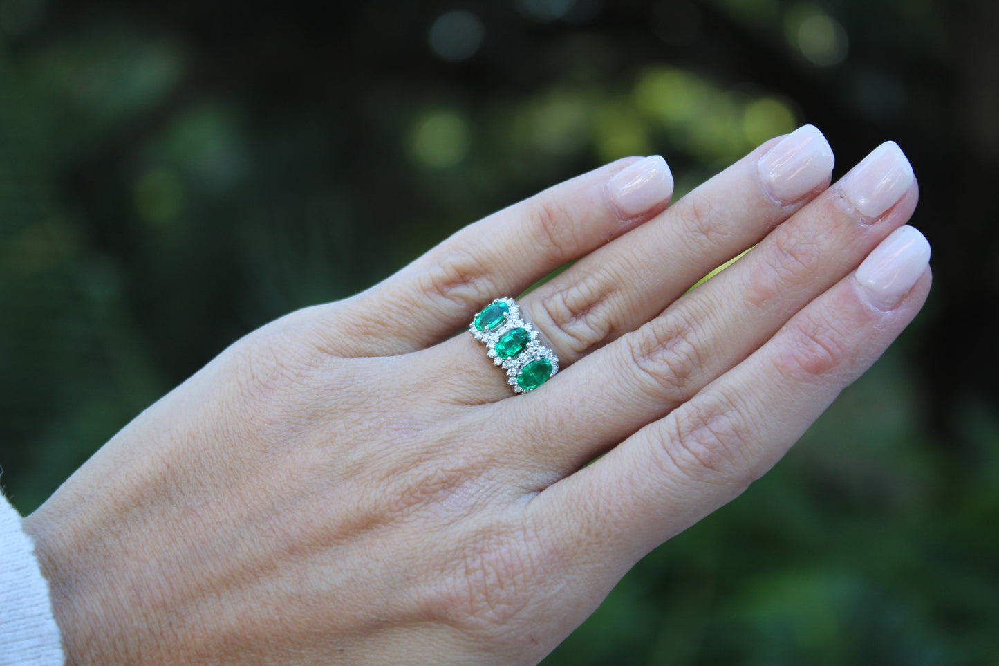 Tri-Color Gemstone Ring