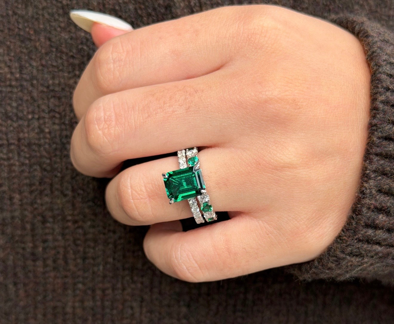 Emerald Eternity Band Ring