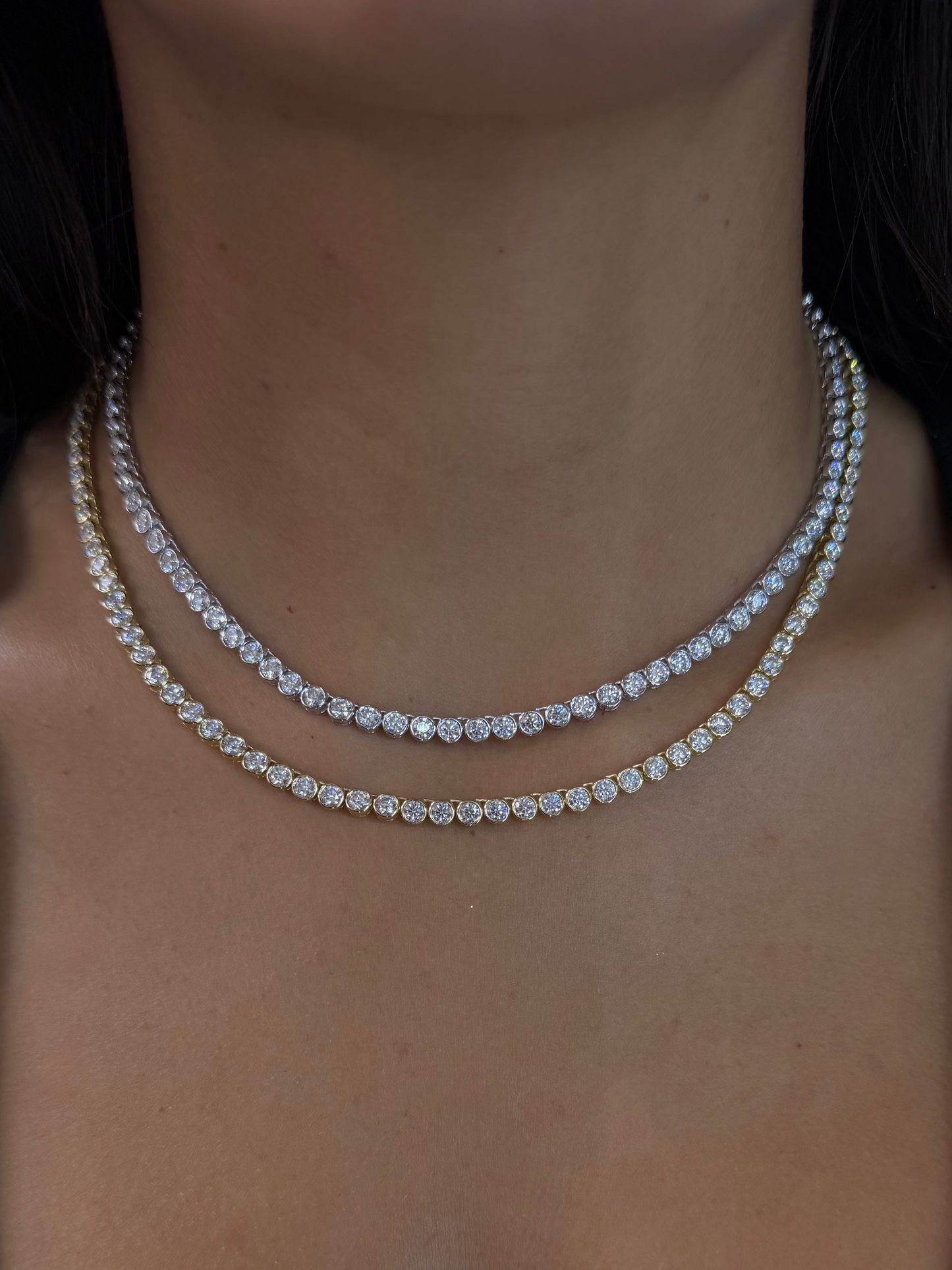 Bezel Tennis Necklace