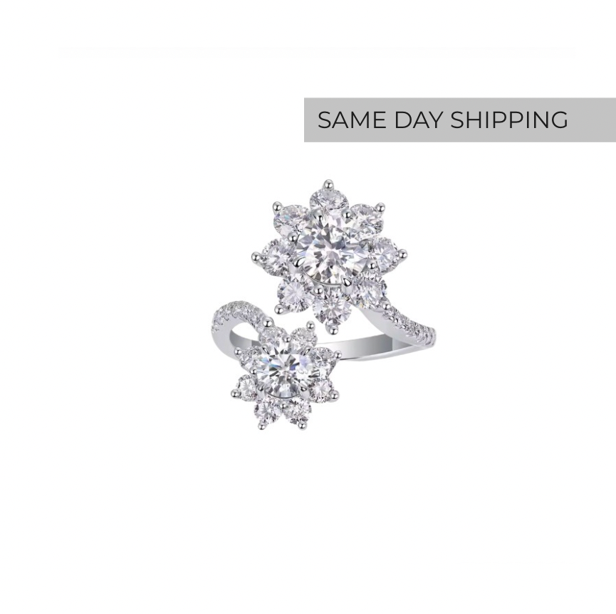 Double Flower Wrap Ring