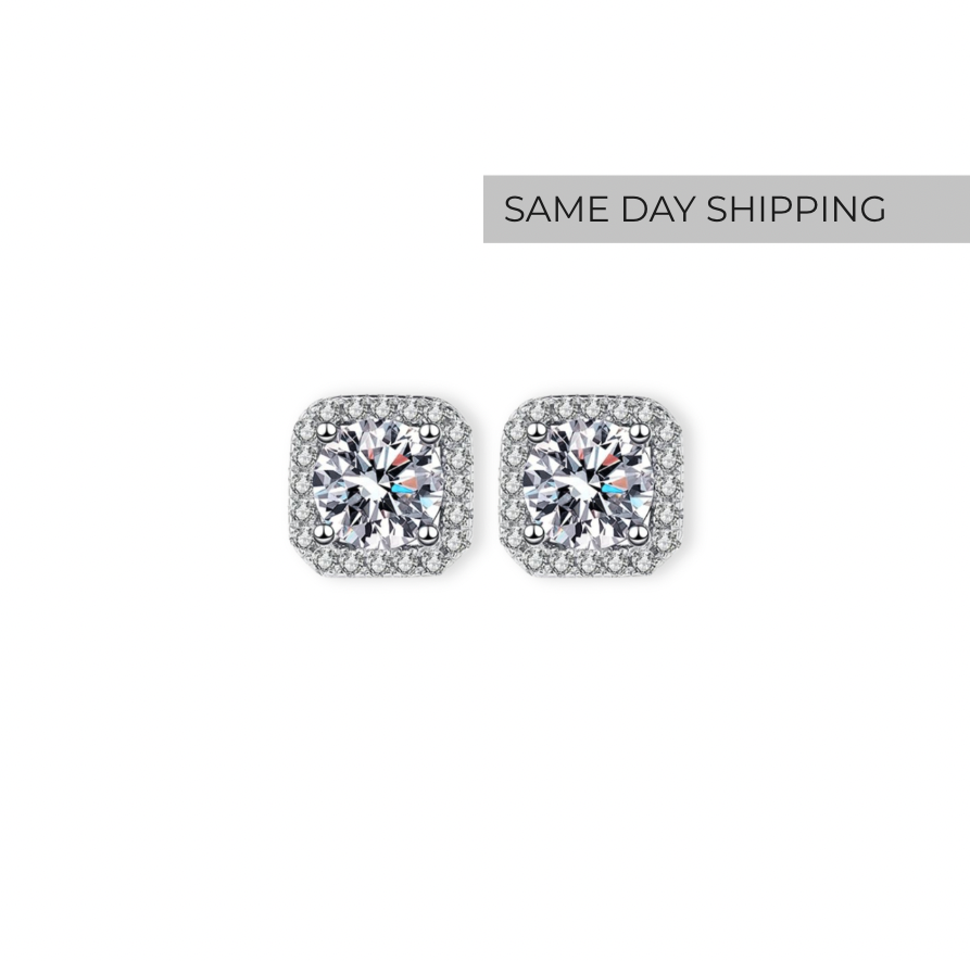 Cushion Halo Stud Earrings