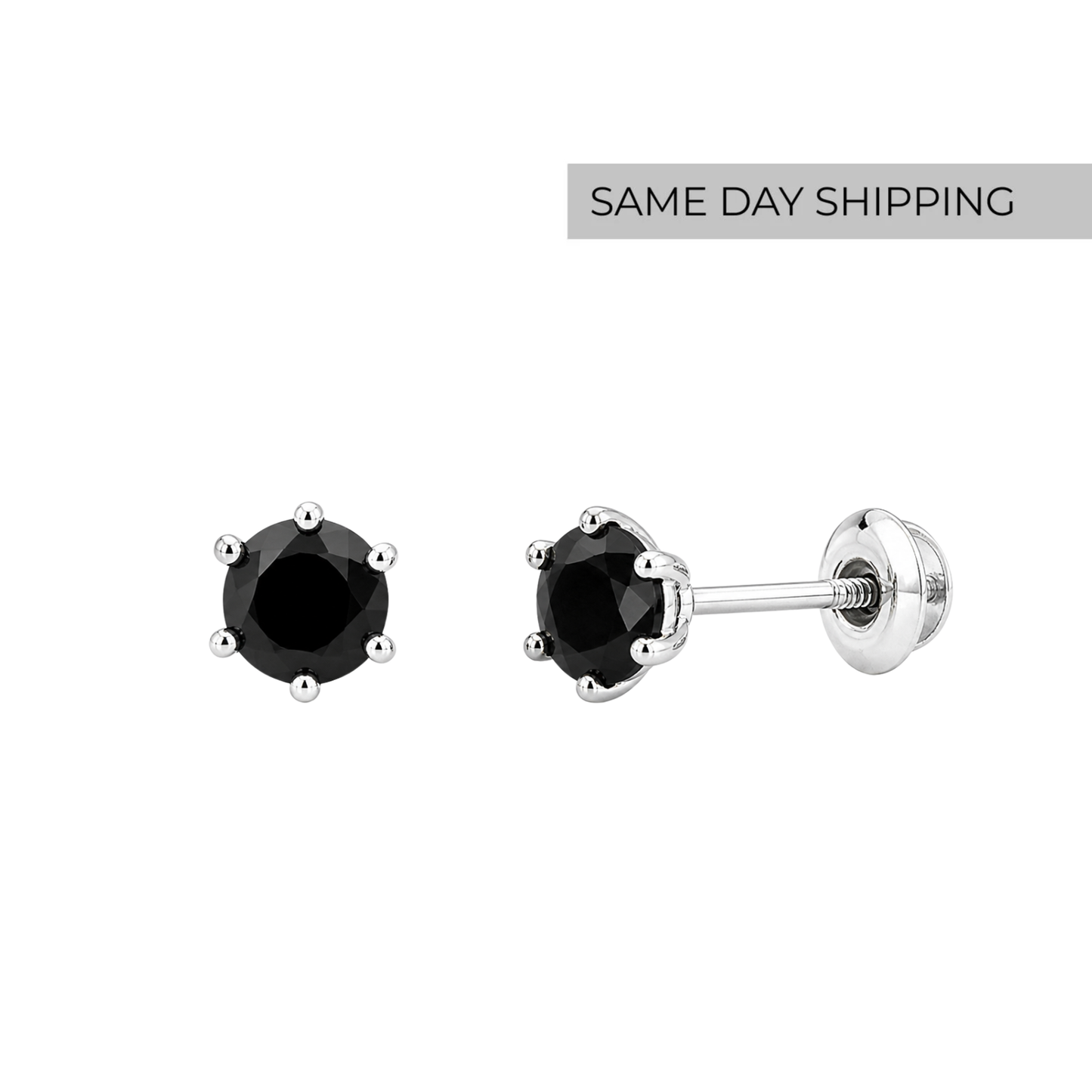 Black Stud Earrings