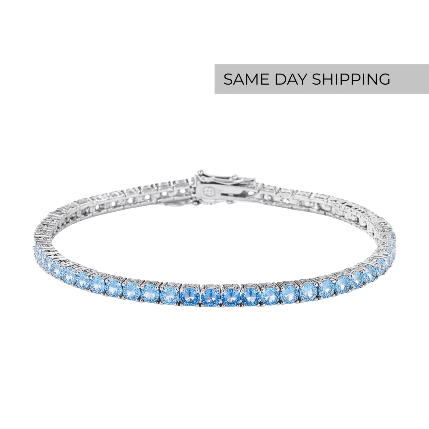 Blue Ombré Tennis Bracelet