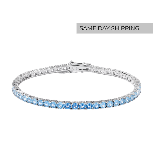Blue Ombré Tennis Bracelet