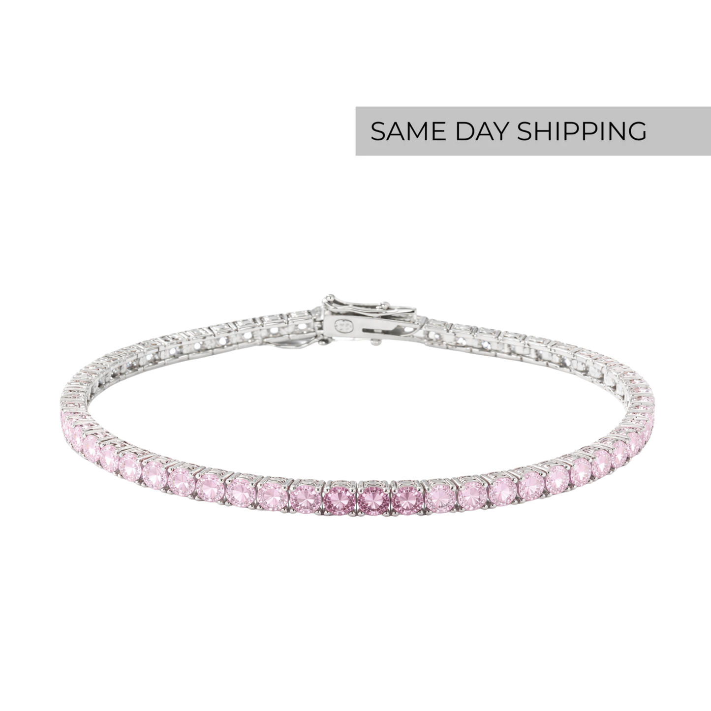 Pink Ombré Tennis Bracelet