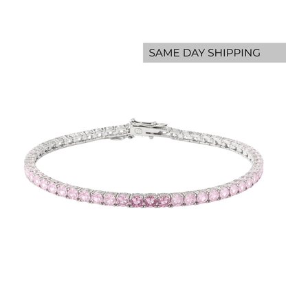 Pink Ombré Tennis Bracelet
