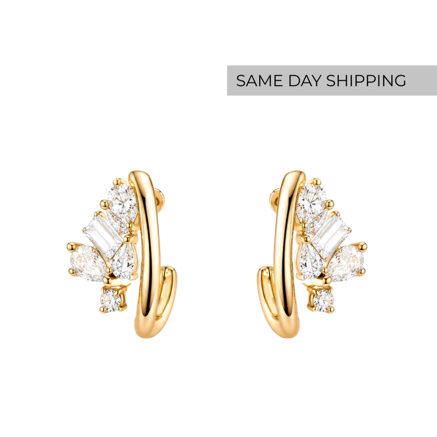 Multicut Hoop Earrings