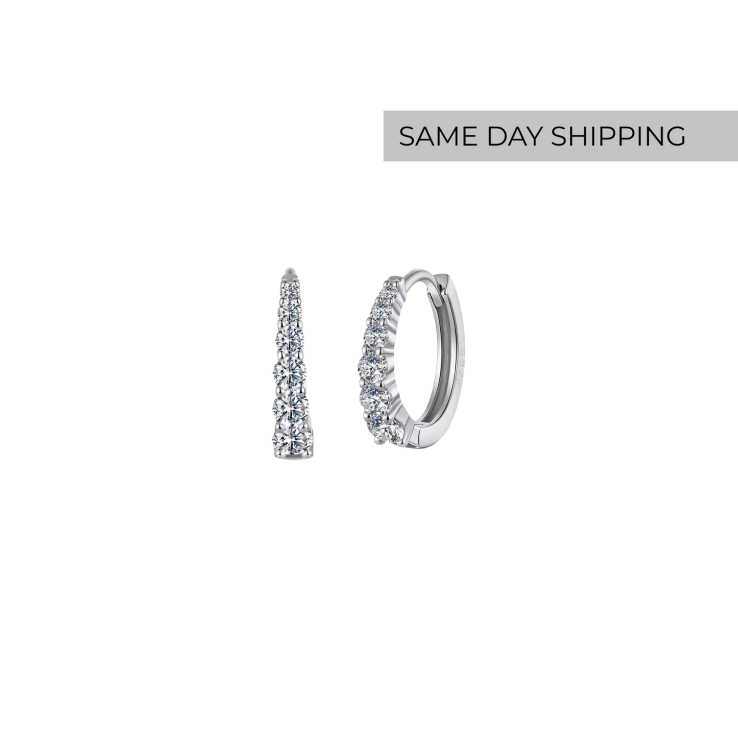 Tiny Graduated Hoop Earrings