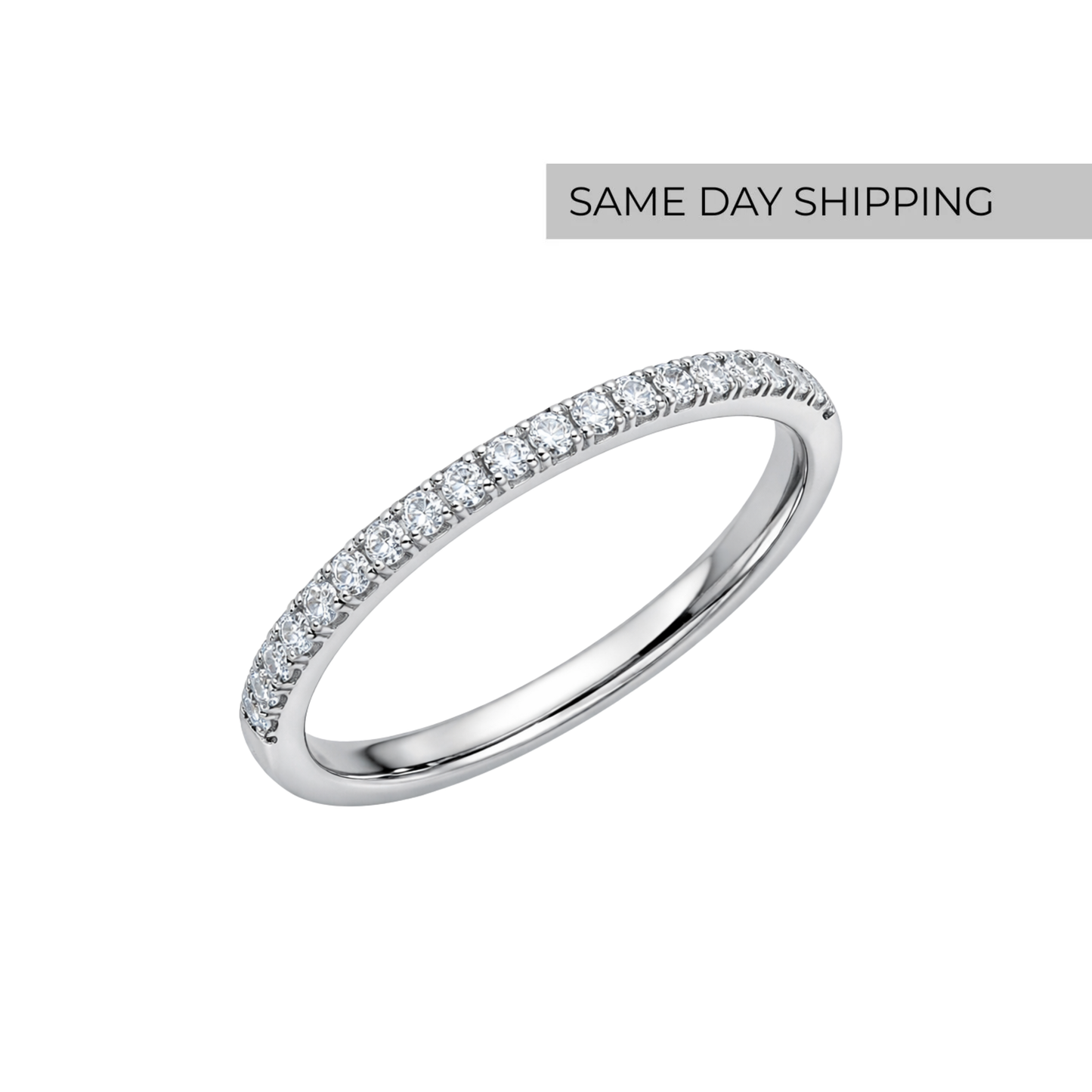 2mm half eternity ring