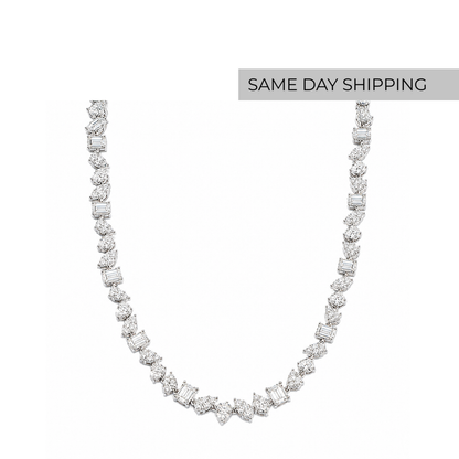 Multi-Cut Tennis Necklace