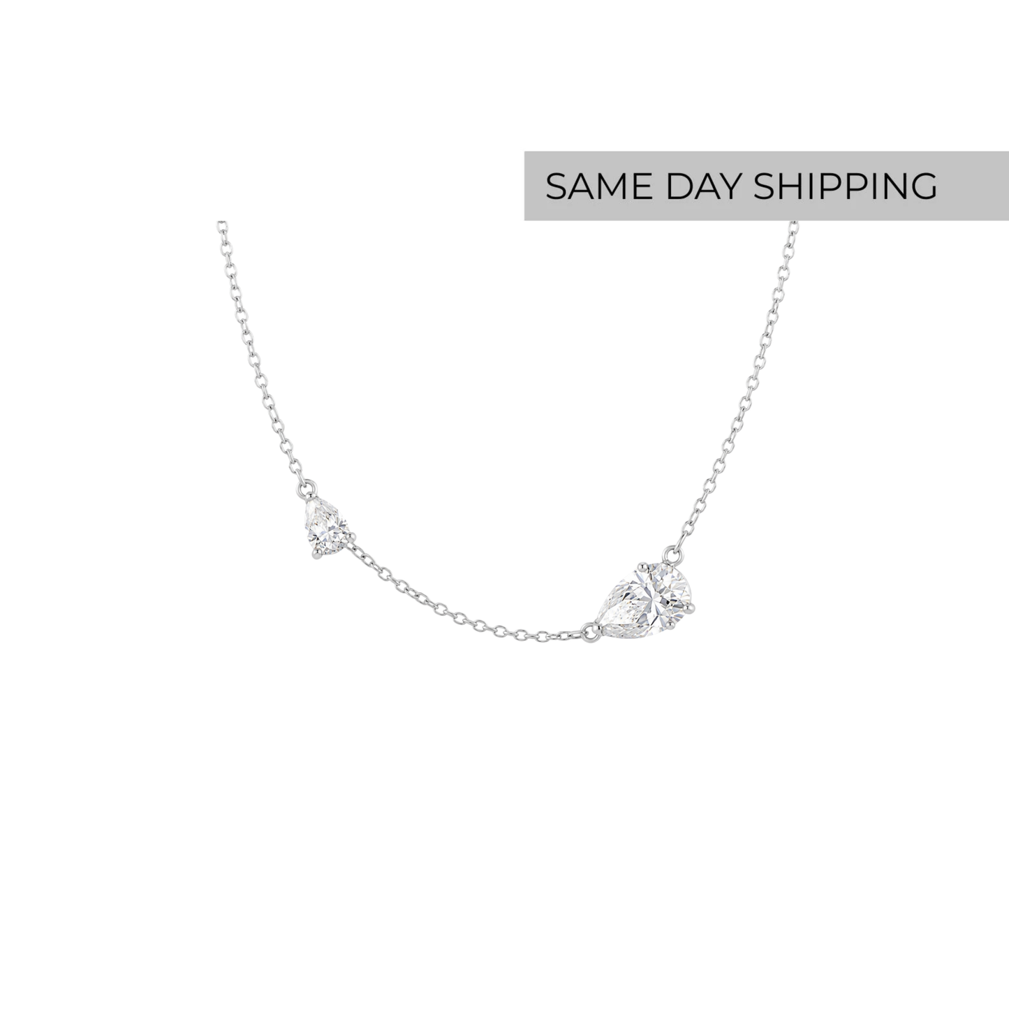 4cttw Dual Pear Necklace