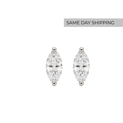 Marquise piercing earrings