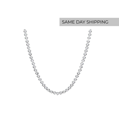 Bezel Tennis Necklace