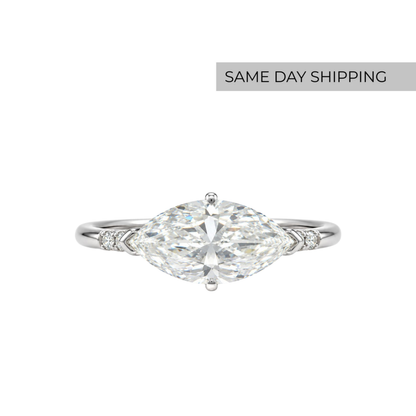 3CT Marquise Solitaire Ring