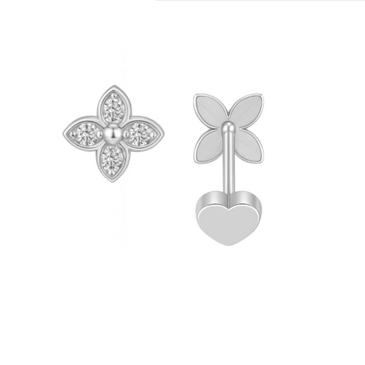Mini Clover Sparkle Studs - Little Gems Collection