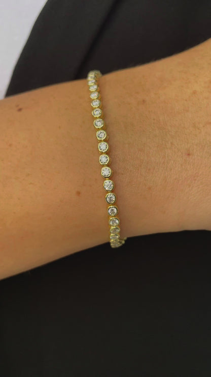 Bezel Set Tennis Bracelet