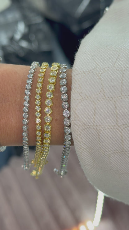 Bezel Set Tennis Bracelet