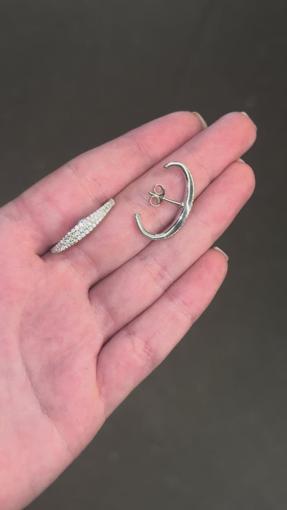 Slim Pave Hoops earrings
