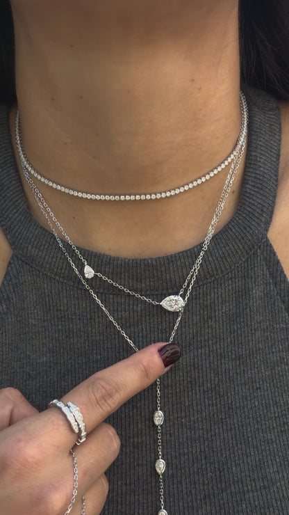4cttw Dual Pear Necklace