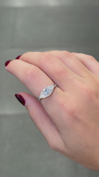 3CT Marquise Solitaire Ring