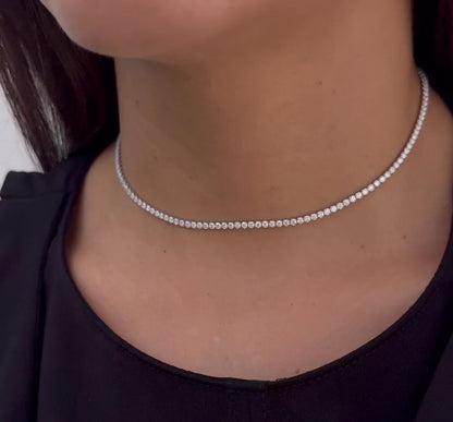 Adjustable Tennis Choker Necklace
