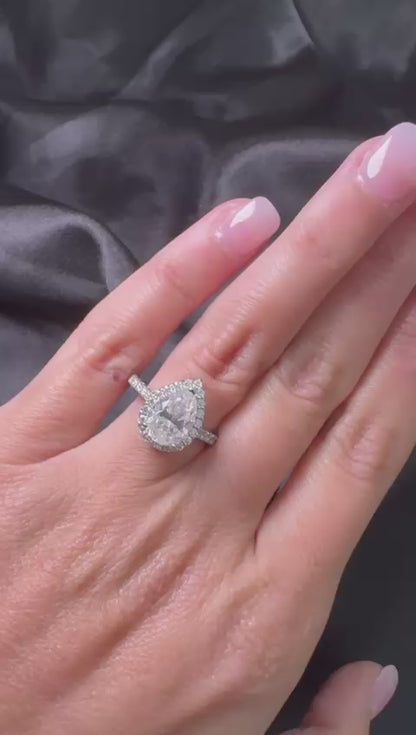 2 Carat Pear Cut Ring