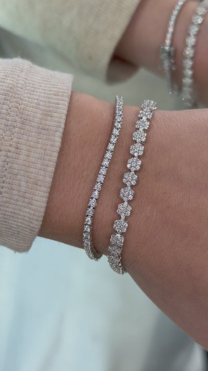 Flowers Tennis Bracelet