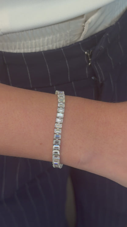 Emerald Cut Tennis Bracelet
