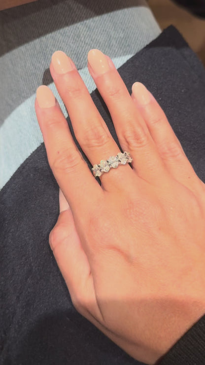 2.5CT Oval Cut Half Eternity Ring